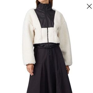 3.1 Phillip Lim Cropped Wool Sherpa Jacket Bomber XS